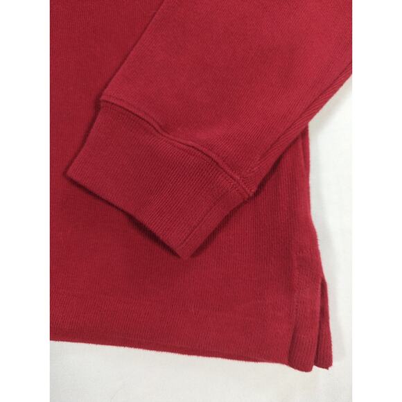 Polo Ralph Lauren Mens Sweater L Red Cotton Quarter Zip Pullover Knit Casual - Picture 3 of 12